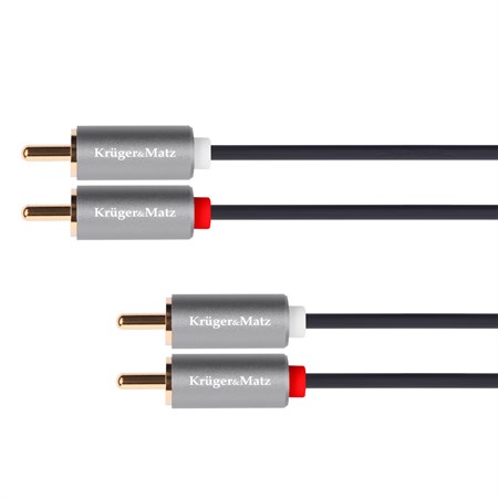 Kabel KRUGER & MATZ 2xCINCH konektor/2xCINCH konektor 1m KM1213 Basic