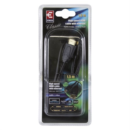 Cable EMOS HDMI/HDMI-D micro 1,5m