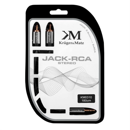 Cable KRUGER & MATZ JACK 3.5 stereo/2xCINCH 1.8m KM0310