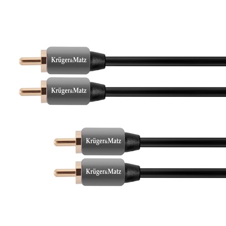 Cable KRUGER & MATZ 2xCINCH connector/2xCINCH connector 1m KM0304