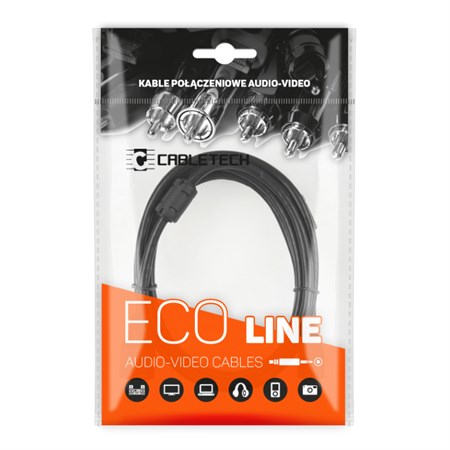 Cable CABLETECH KPO4013-1.5 Eco-Line USB connector/USB socket 1.5m Black