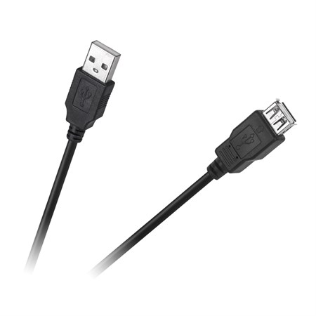Kabel CABLETECH KPO4013-1.5 Eco-Line USB konektor/USB zdířka 1,5m Black