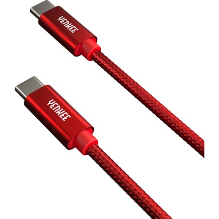 Kábel YENKEE YCU C101 RD USB-C/USB-C 2.0 1m Red