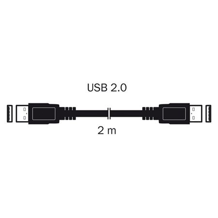 Kabel USB 2.0 A konektor - A konektor 2m EMOS