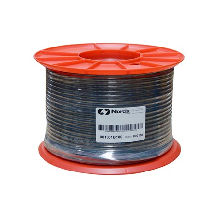 Coaxial cable Nordix CM407 Cu 100m PE black outdoor