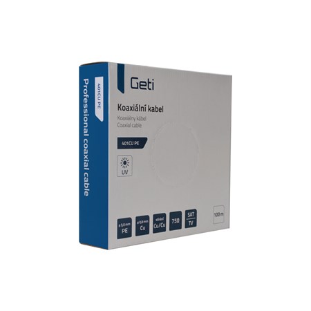 Coaxial cable Geti 401CU PE 100m (outdoor)