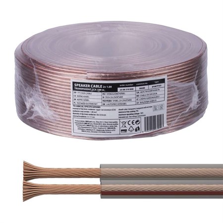 Shielded Cable ECO 2x1,0mm, 100m.