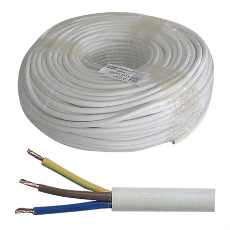 Cable 3x1mm2 Round 230V H05VV-F (CYSY), package 100m