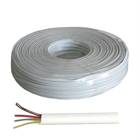 Phone cable 4 cond. white,100m