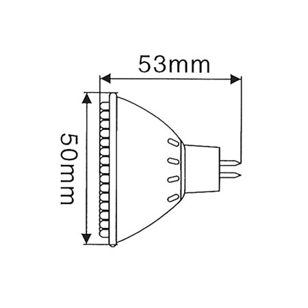 Žiarovka LED     MR16/12VAC  (54LED-H) 2.7W - biela