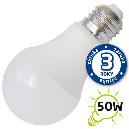 TIPA LED žárovka A60, E27/12V DC, 7W (Pc) - bílá teplá (záruka 3 roky)