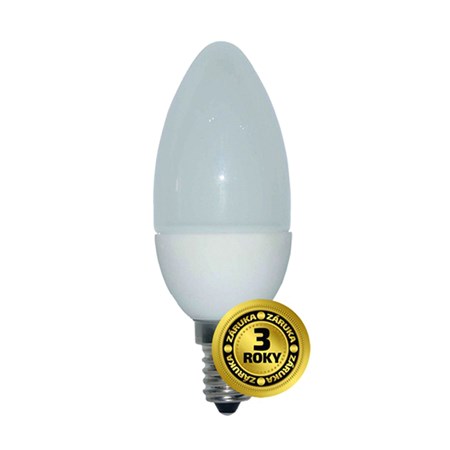 Žiarovka LED E14  4W C37 biela teplá SOLIGHT WZ408