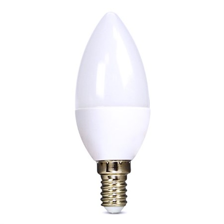 Žiarovka LED E14  6W C37 biela teplá SOLIGHT WZ409-1