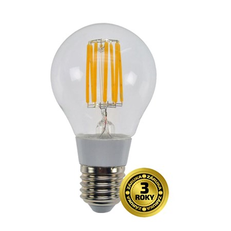 Žárovka Filament LED E27 8W A60 teplá bílá SOLIGHT WZ501A