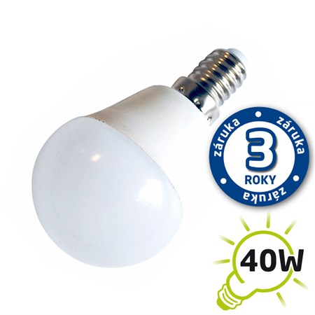 Žárovka LED G45 E14 5W bílá teplá (Pc) TIPA