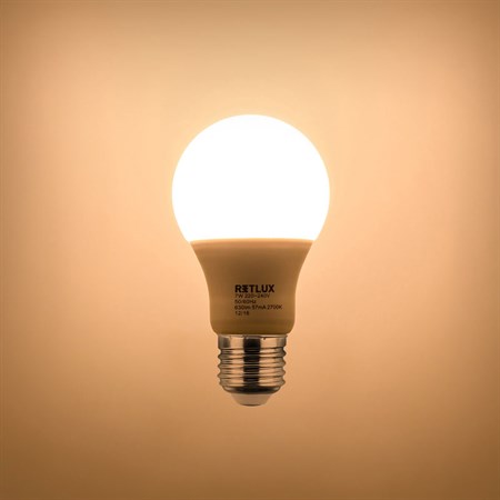 Žiarovka LED E27  7W A60 biela teplá RETLUX RLL 243