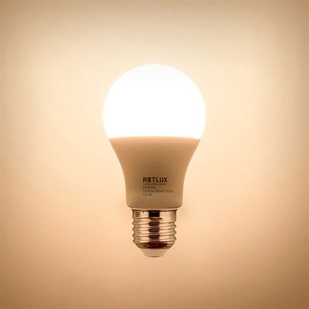 Žiarovka LED E27 12W A60 biela teplá RETLUX RLL 245