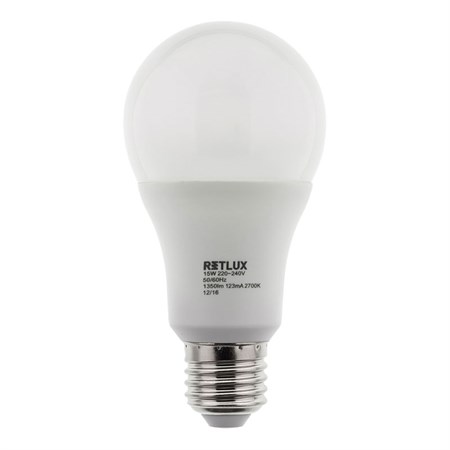 Bulb LED E27 15W A65 white warm RETLUX RLL 246