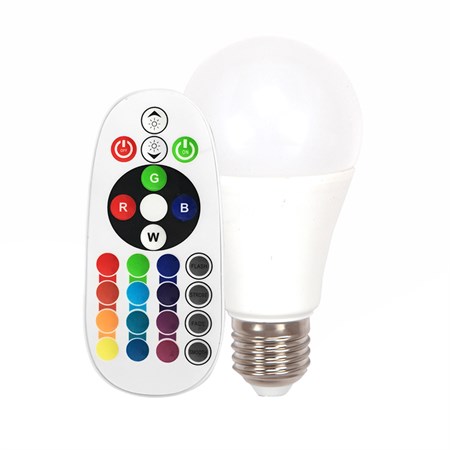 Žiarovka LED V-TAC E27  6W A60 biela teplá RGB
