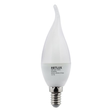 Žiarovka LED E14  5W C35 teplá biela RETLUX RLL 264 C35