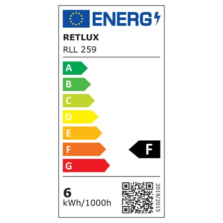 Žárovka LED E14  6W C35 bílá teplá RETLUX RLL 259