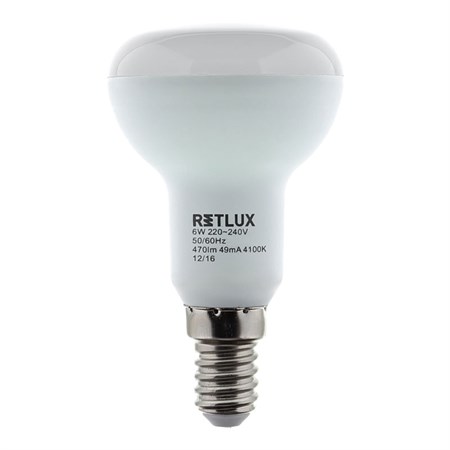 Žiarovka LED E14  6W R50 SPOT biela prírodná RETLUX RLL 280