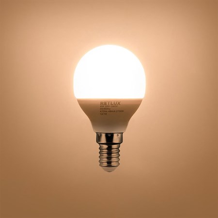 Žiarovka LED E14  5W G45 biela teplá RETLUX RLL 273