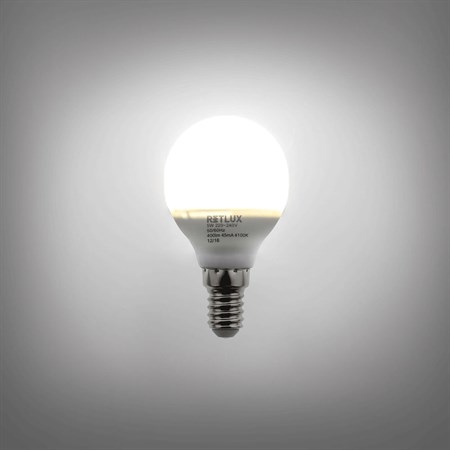 Žárovka LED E14  6W G45 bílá přírodní RETLUX RLL 269