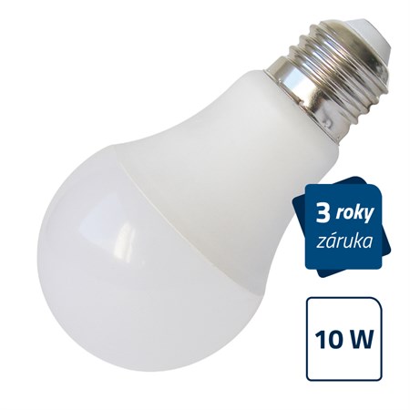 Žárovka LED E27 10W A60 bílá přírodní GETI