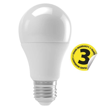 Žiarovka LED E27  9W A60 biela teplá EMOS ZQ5140M(senzor intenzity + mikrovlnný)