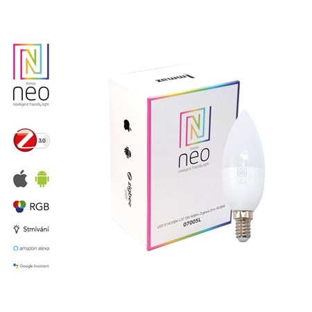 Smart LED bulb E14 5W RGBW Immax Neo 07005L ZigBee Tuya