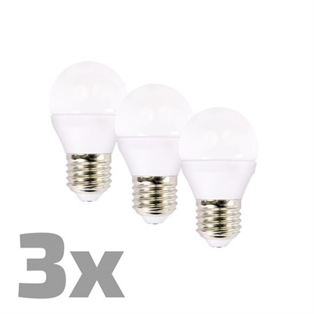 Žiarovka LED E27  6W miniGLOBE biela teplá ECOLUX SOLIGHT WZ432-3 3ks