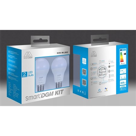 Smart WiFi bulb LED E27  9W SmartDGM 1+1 free