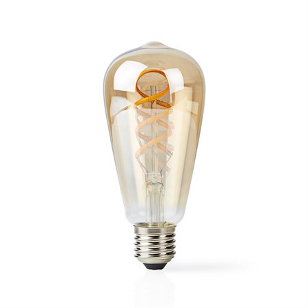 Smart LED žiarovka E27 5.5W teplá biela NEDIS WIFILT10GDST64 WiFi Tuya