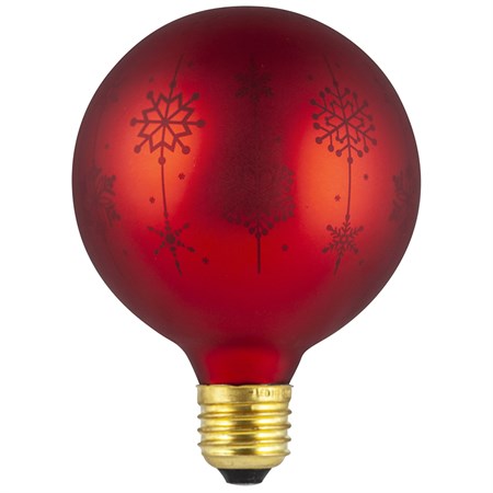 Žárovka vánoční LED E27 4W G95 bílá teplá RETLUX RXL 368 červená