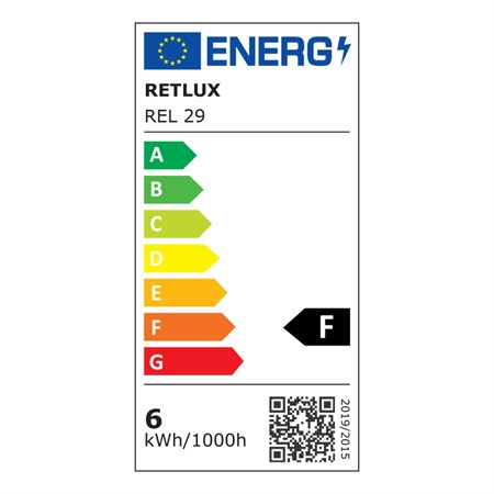 Žárovka LED E14  6W R50 bílá teplá RETLUX REL 29 4ks