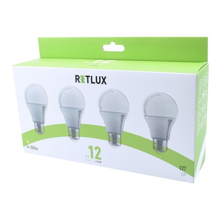 Bulb LED E27 12W A60 white warm RETLUX REL 23 4pcs