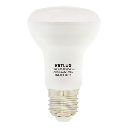 Žiarovka LED E27 10W R63 SPOT biela studená RETLUX RLL 309