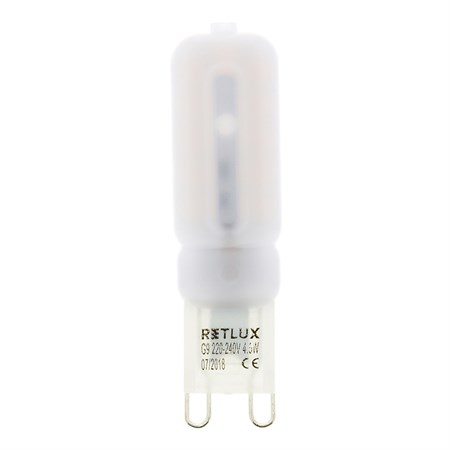 Žárovka LED G9  4,5W bílá teplá RETLUX RLL 297