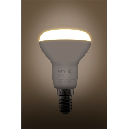 Žiarovka LED E14 6W R50 biela teplá RETLUX REL 39 4ks
