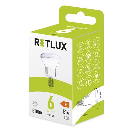 LED bulb E14 6W R50 SPOT white cold RETLUX RLL 422