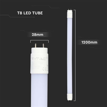 LED fluorescent linear T8 18W 1850lm 4000K 120cm V-TAC VT-121 Samsung chip