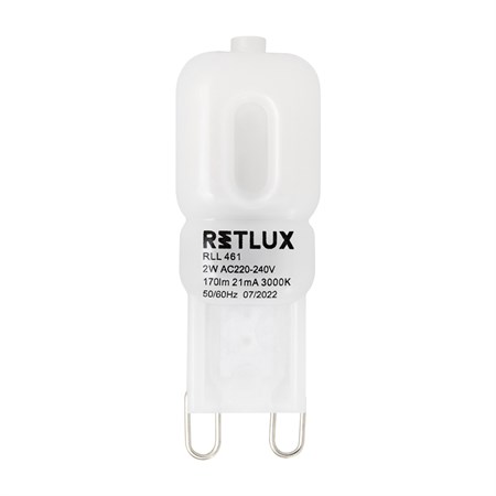 LED bulb G9 2W warm white RETLUX RLL 461