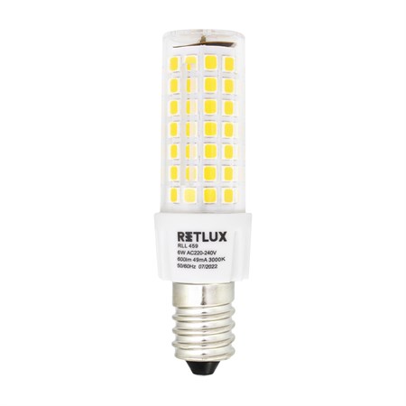 Žiarovka LED E14 6W biela teplá RETLUX RLL 459