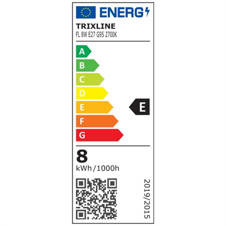 Filament bulb E27 8W warm white TRIXLINE G95