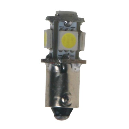 LED žárovka 12V s paticí BA9s bílá, 5LED/3SMD 95169cb