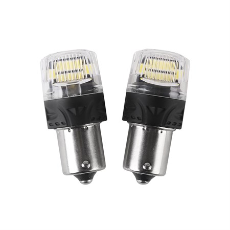 Autožárovka LED BA15S 12V CARCLEVER 16LED 2835SMD bílá 2ks