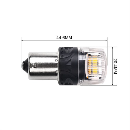 Car bulb LED BA15S 12V CARCLEVER 16LED 2835SMD orange 2pcs