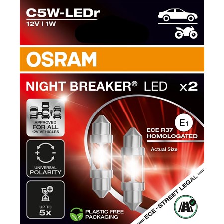 Car bulb LED 12V C5W OSRAM cold white 2pcs