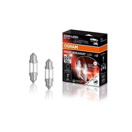 Car bulb LED 12V C5W OSRAM cold white 2pcs